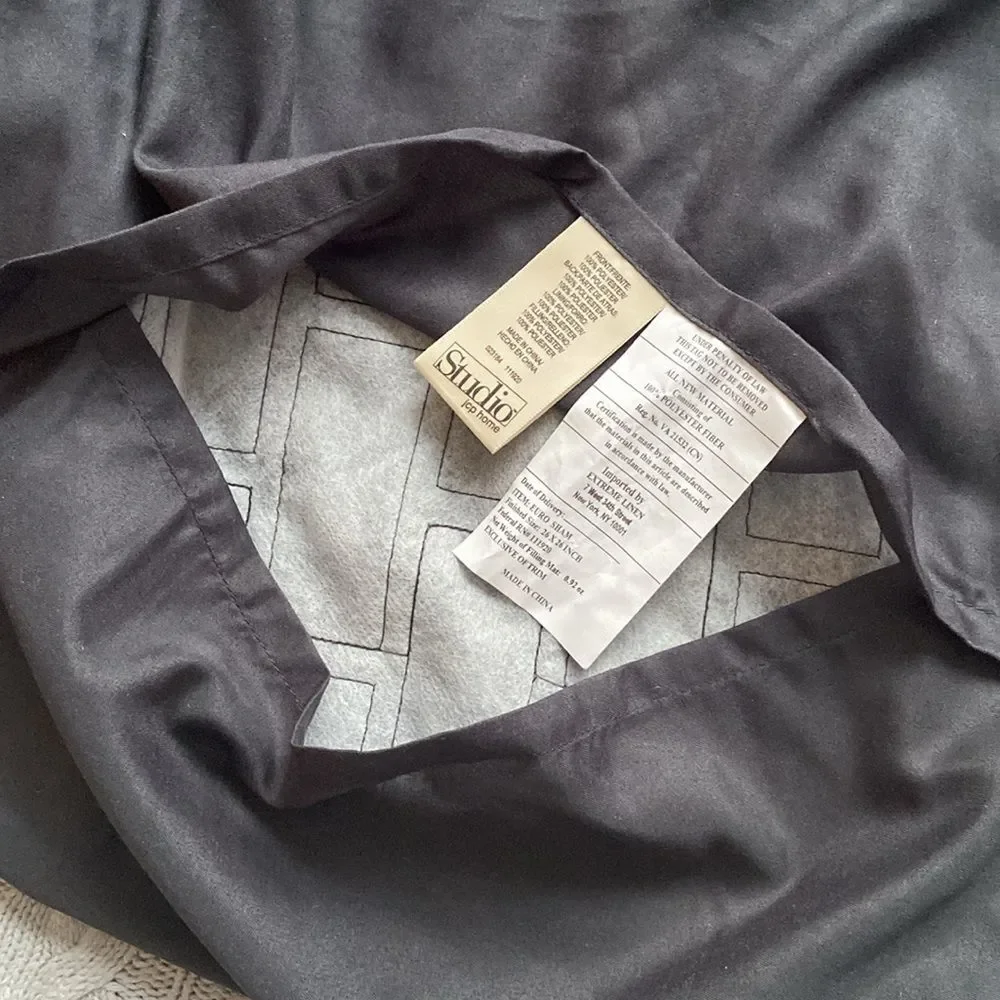 NEW Studio JCPenney home 3 Black and Gray shams